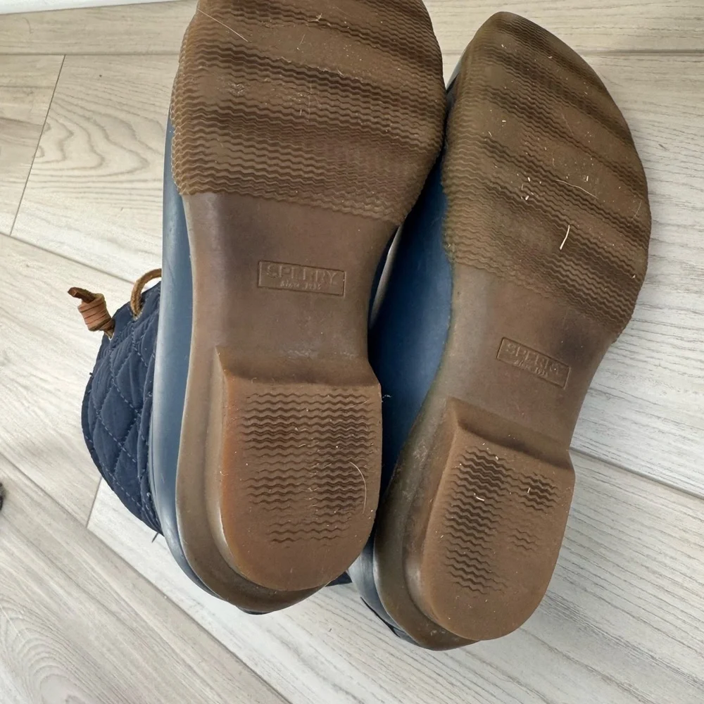 Sperry Blue Rain and Snow Boots with Waterproof Design and Sturdy Rubber Sole